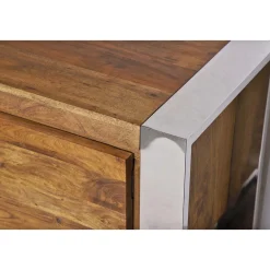 Meuble TV 2 portes | Acacia Stainless III