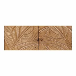 Meuble TV 2 portes 2 niches en bois massif manguier - Floria