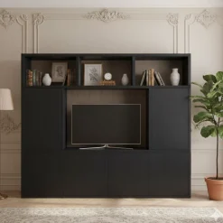Meuble TV 5 portes "Chêne Moderne"