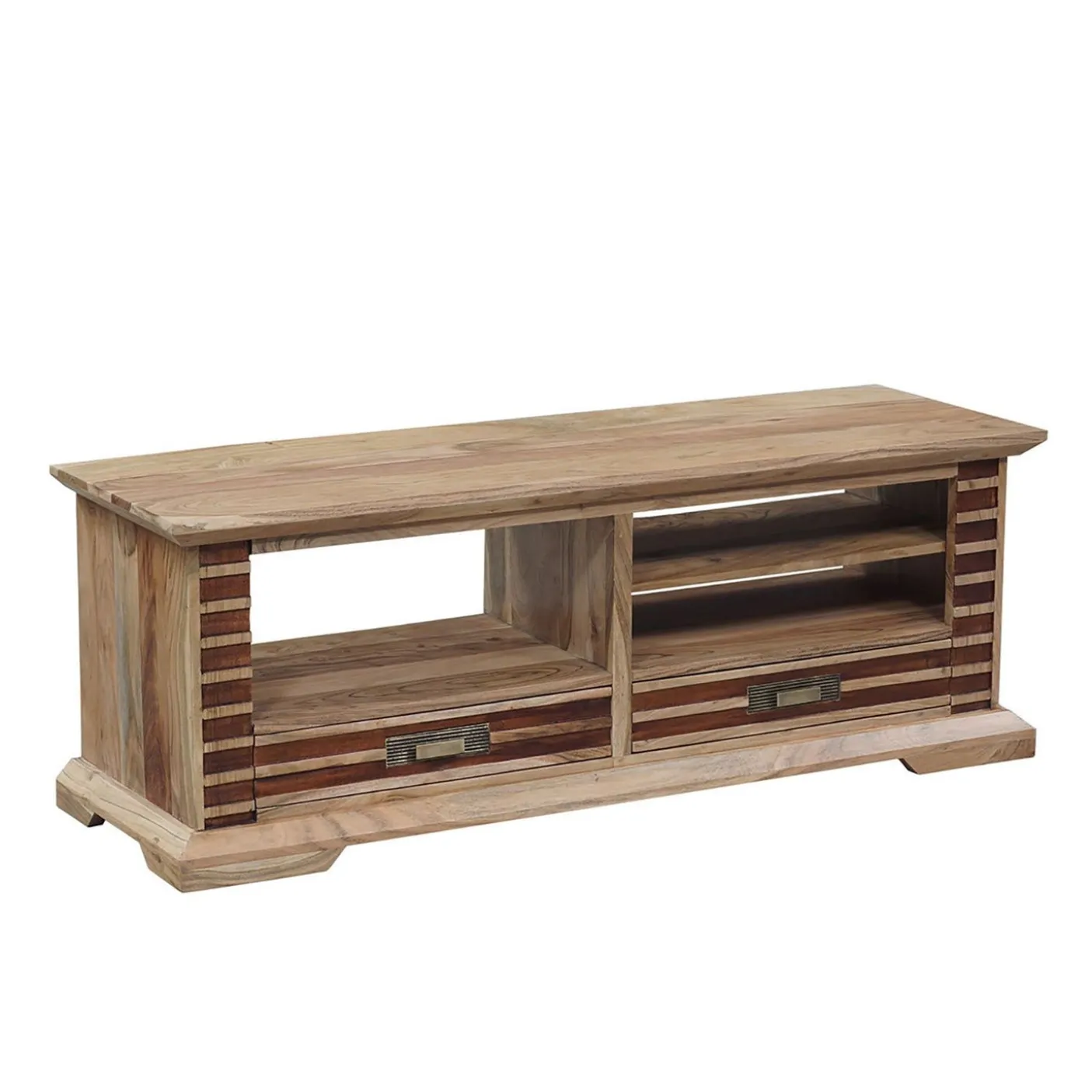 Meuble TV bois bicolore 2T 3N | Acacia Luxor