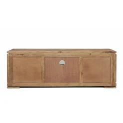 Meuble TV bois sculpté bicolore 160 2P 1T | Acacia Maya
