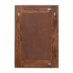 Miroir multi-matériaux peau de vache bois sculpté | Manguier Terranova
