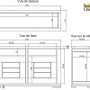 Petit buffet bois sculpté bicolore 2P 2T | Acacia Maya