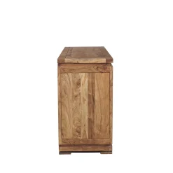 Petit buffet bois sculpté bicolore 2P 2T | Acacia Maya