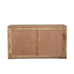 Petit buffet bois sculpté bicolore 2P 2T | Acacia Maya
