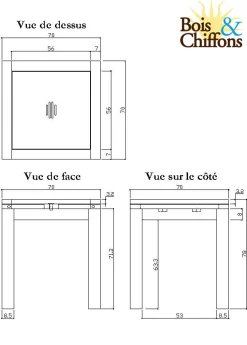 Petite table à manger carrée allonge 70 | Acacia Gordon