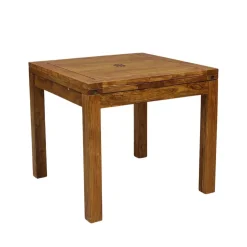 Petite table à manger carrée allonge 70 | Acacia Gordon