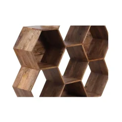 Petite étagère hexagonale | Bois de manguier
