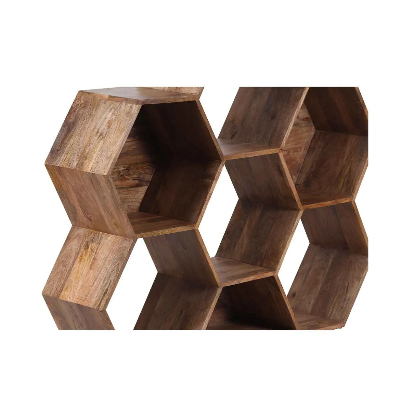 Petite étagère hexagonale | Bois de manguier