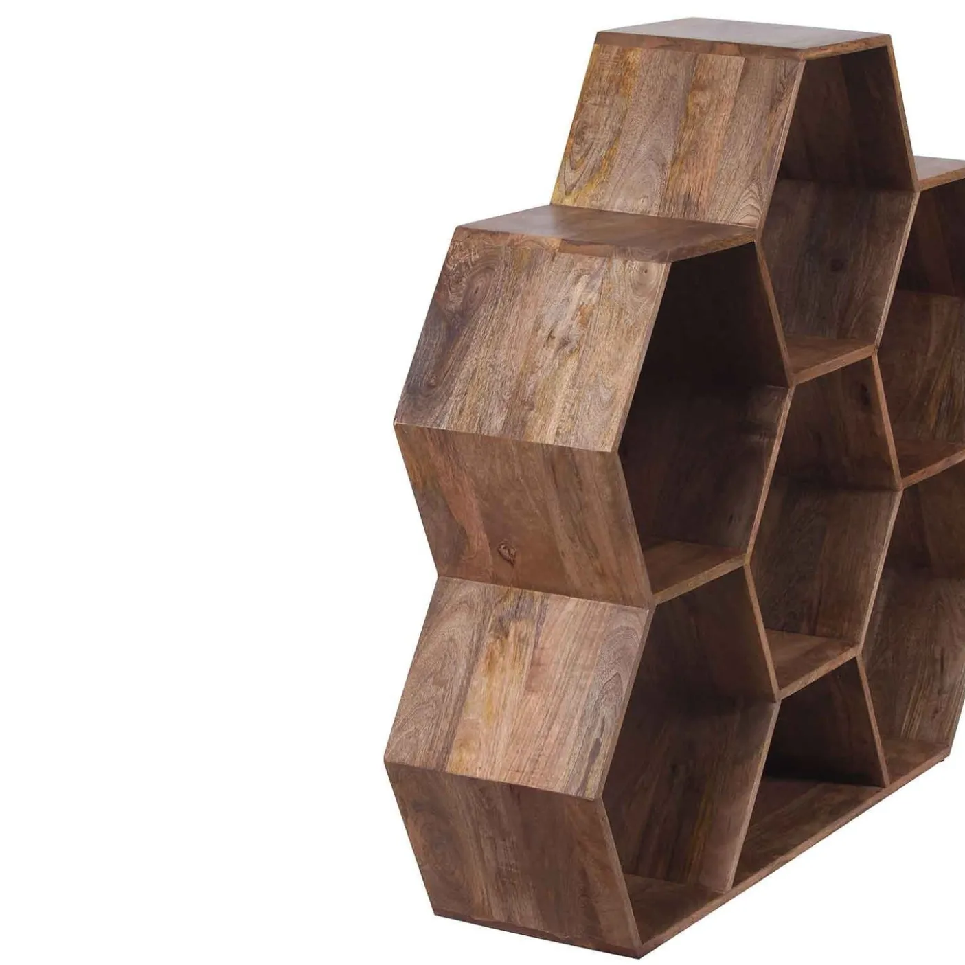 Petite étagère hexagonale | Bois de manguier