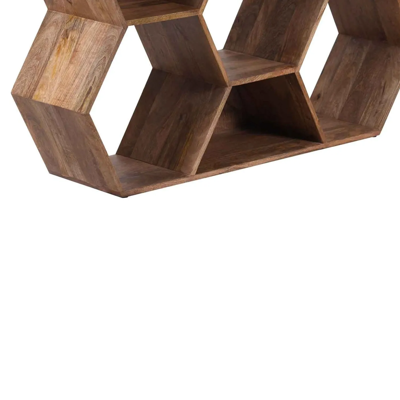 Petite étagère hexagonale | Bois de manguier