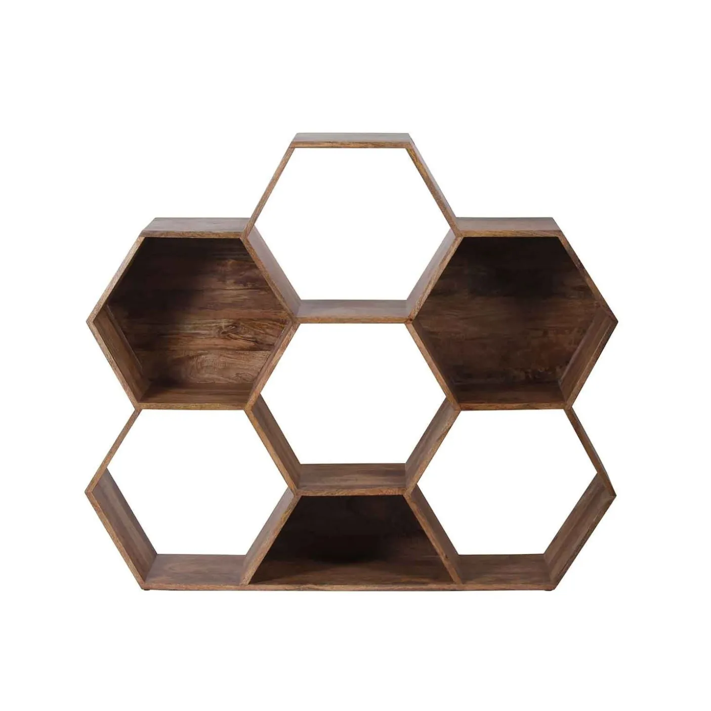Petite étagère hexagonale | Bois de manguier