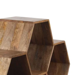Petite étagère hexagonale | Bois de manguier