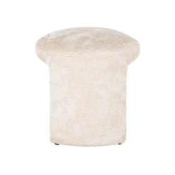 Pouf Fargo blanc chenille (Bergen 900 blanc chenille)