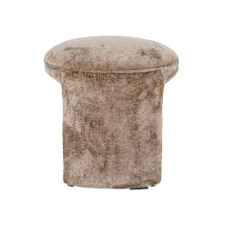 Pouf Fargo taupe chenille (Bergen 104 taupe chenille)