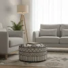 Pouf tribal rond 90 cm