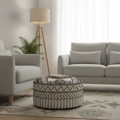 Pouf tribal rond 90 cm