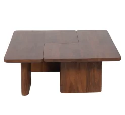 Set de 2 Table basse 110x70 cm brun | Ariel II