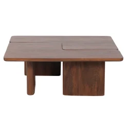 Set de 2 Table basse 110x70 cm brun | Ariel II