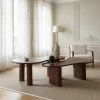 Set de 2 tables basses ovales | Acacia Arad
