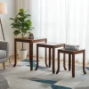Set de 3 tables gigognes en acacia massif
