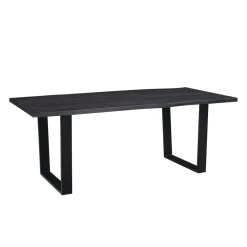 Table à dîner 240cm en acacia massif et métal | Acacia Black Forest