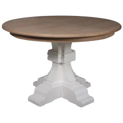 Table à dîner ronde avec 1 allonge 