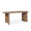 Table à manger bord arrondi | Acacia Ellipse Naturel