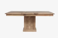 Table à manger carrée 130 cm avec rallonge | Acacia Punjab-II