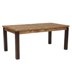 Table à manger rectangulaire 180cm- Rallonge centrale | Manguier Herods