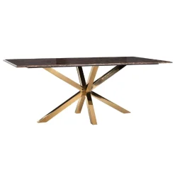 Table a manger Conrad faux emperador marbre