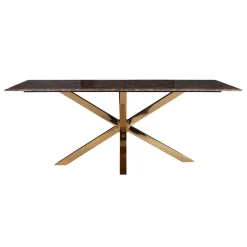 Table a manger Conrad faux emperador marbre