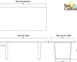 Table a manger en bois | Acacia Forest