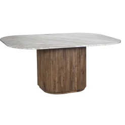 Table a manger plateau marbre 170x130 | Manguier Kfir III