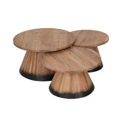 Table basse bois ronde 70 cm | Acacia Dimona