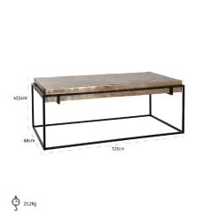 Table basse Calloway champagne or