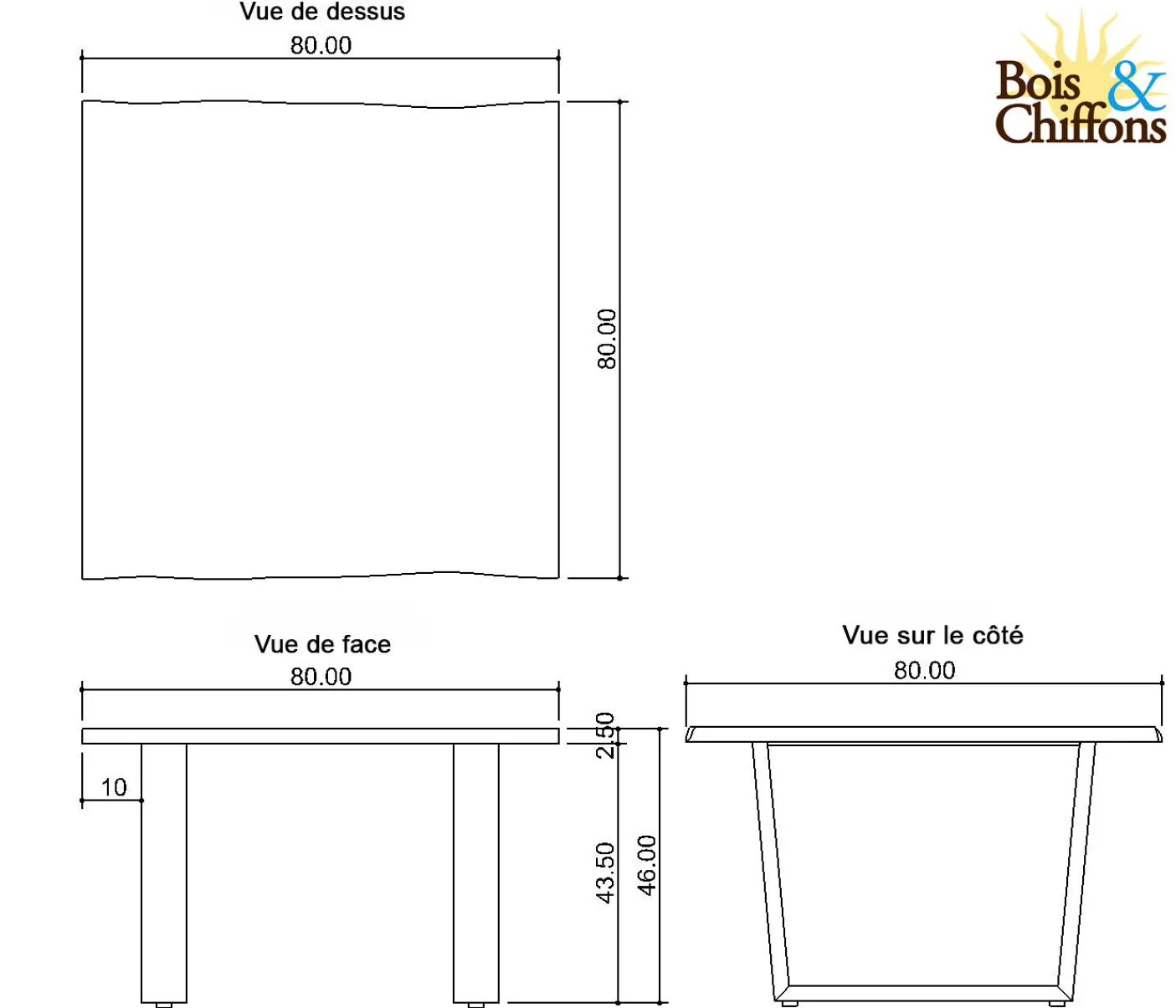 Table basse carrée bois | Acacia Forest
