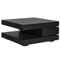 Table basse carrée noir Blok C "Chêne Oakura"