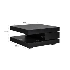 Table basse carrée noir Blok C 