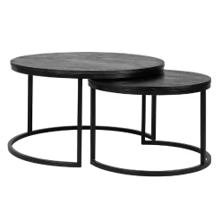 Table basse Catana set van 2 (noir)