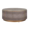 Table basse Classio 100Ø (brossé or)