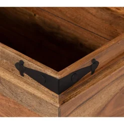 Table basse coffre carrée en acacia massif