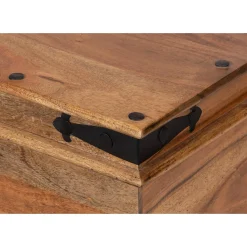 Table basse coffre carrée en acacia massif