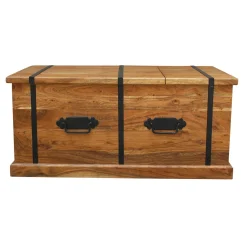 Table basse coffre rectangulaire en acacia massif