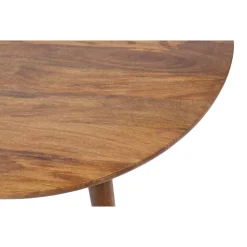 Table basse elliptique en manguier massif