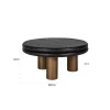 Table basse Macaron (noir rustic)