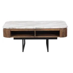 Table basse plateau marbre | Manguier Kfir III