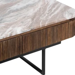 Table basse plateau marbre | Manguier Kfir III