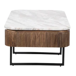 Table basse plateau marbre | Manguier Kfir III