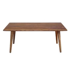 Table basse plateau sculpté bois massif | Manguier Adir
